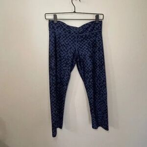 Under Armour Compression Leggings Women's MD Blue Black Printed Performance